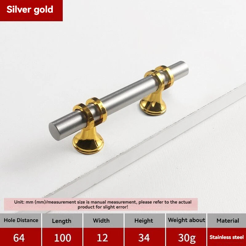 Handles Drawer Cabinet Furniture Kitchen Handles for Cabinet Knob Door Drawer Furniture Kitchen Knob Modern Simple Golden Silver
