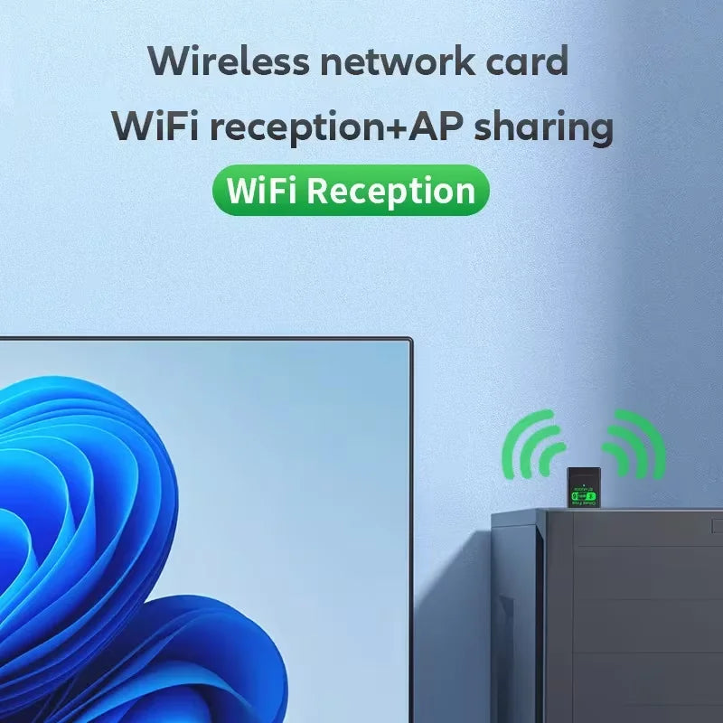 AX900 USB WiFi 6 Bluetooth 5.4 Adapter 2in1 Dongle Dual Band 2.4G & 5GHz USB Network Wireless Wlan Receiver