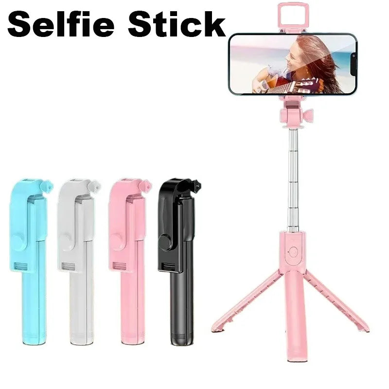 Expandable 3-in-1 Selfie Stick Tripod With Detachable BT Wireless Remote Compatible With Most Of Phones Lightweight Tripod Stand