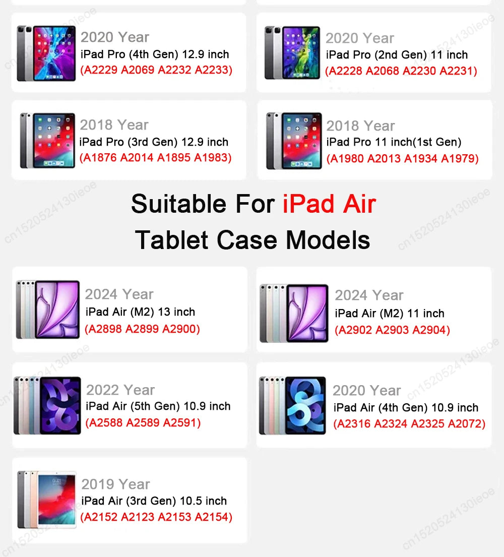 For iPad 9.7 5th 6th Case iPad Air 11 2 3 4 5 10.9 Stand Cover for iPad 10.2 7th 8th 9th 10th 11th 12th Generation Pro 11 Case