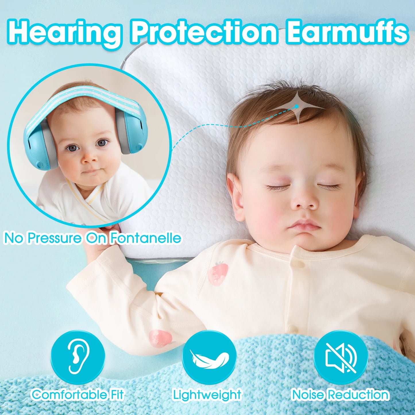 C10 Baby Ear Protection for Newborn Noise Cancelling Headphones for Babies Noise ReductionEarmufs Travel Gift