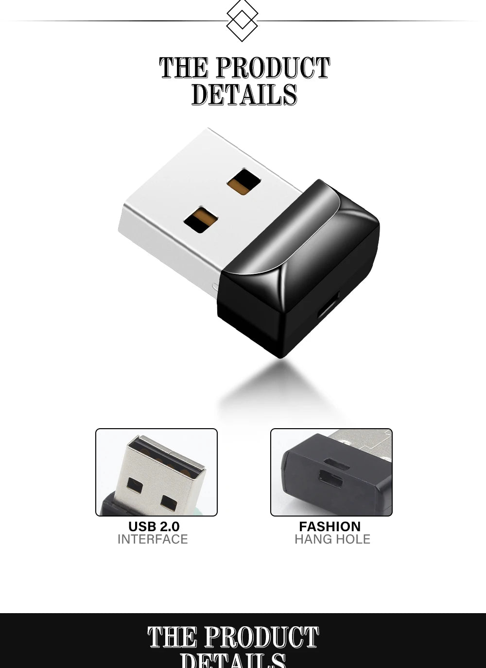 Black Mini Pen Drive 128GB High Speed Memory Stick Pen drive 64GB USB 2.0 Oval Flash Drive Convenient Business Gifts Key Chain