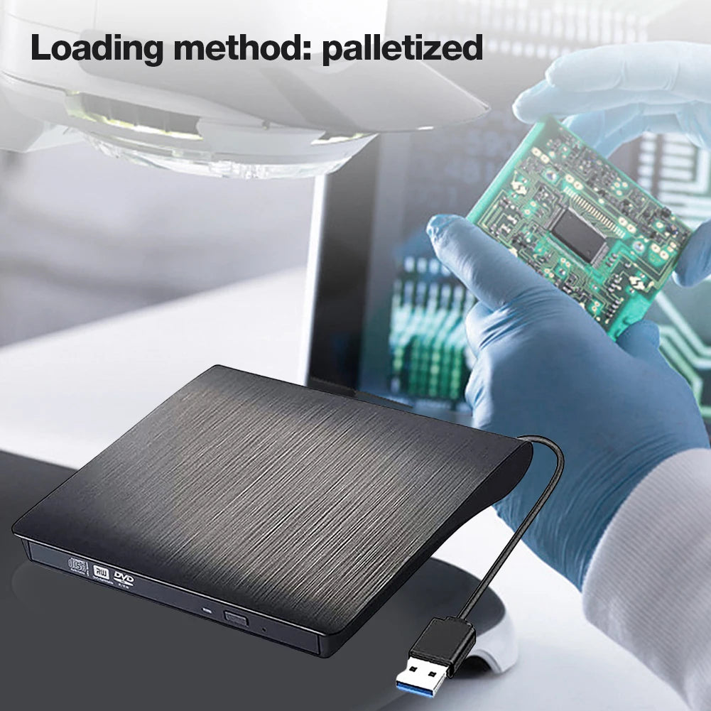 New Drive Enclosure 9.5mm USB 3.0 Type C SATA External DVD CD-ROM RW Player Optical Drives Enclosure Case for Laptop PC Desktop