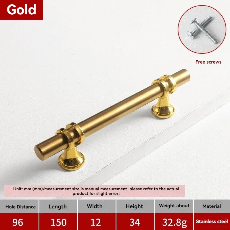 Handles Drawer Cabinet Furniture Kitchen Handles for Cabinet Knob Door Drawer Furniture Kitchen Knob Modern Simple Golden Silver