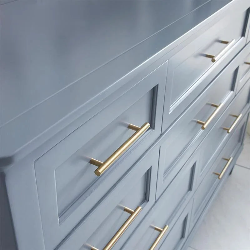Modern Gold Kitchen Door T Bar Straight Handle Knobs Cabinet Pull Diameter 10mm Stainless Steel Handles Furniture Handle