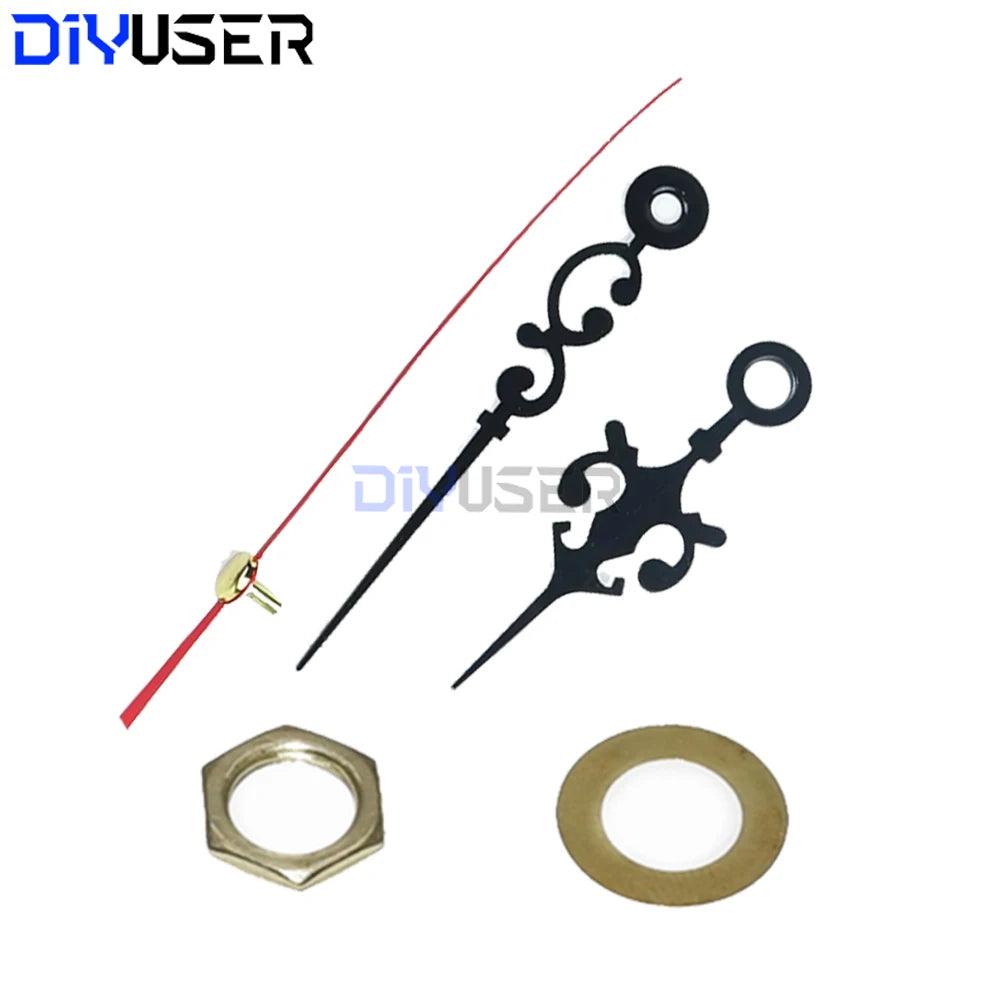 DIYUSER HQ3268 Professional And Practical Quartz Wall Clock Movement Mechanism DIY Repair Tool Parts Kit with Red Hands