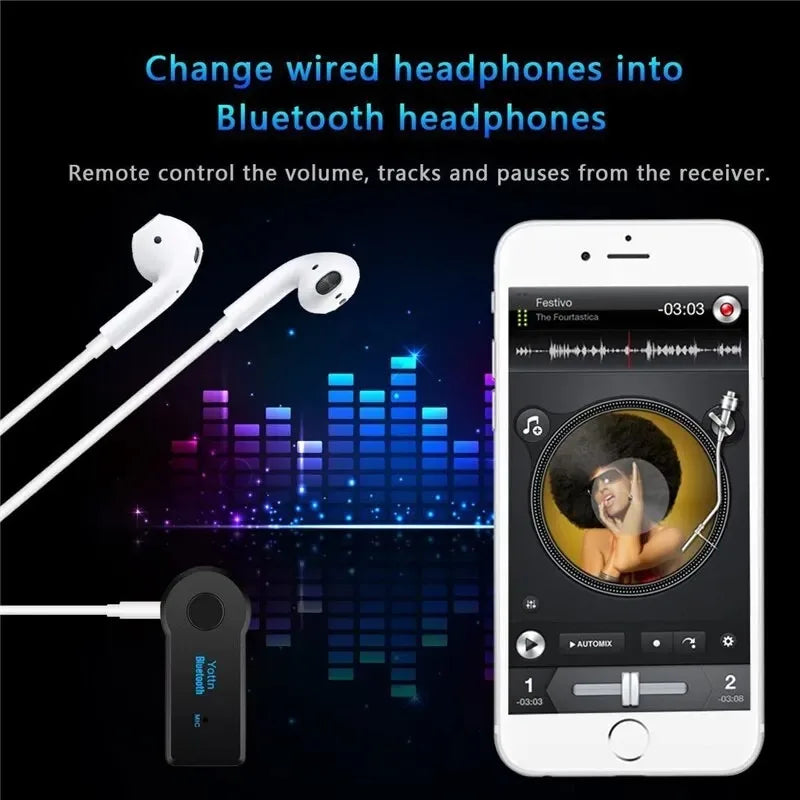 3.5mm Jack Wireless Bluetooth Transceiver Adapter Car Bluetooth 5.0 Receiver For Car Kit Music Audio Aux A2dp Earphone Receiver