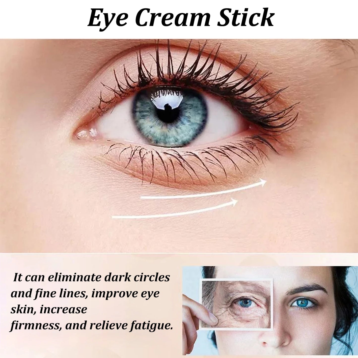 Snail Eye Cream Stick Collagen Fade Fine Lines Wrinkle Lightening Dark Circles Firming Eye Bags Puffiness Moisturizing Eye Cream