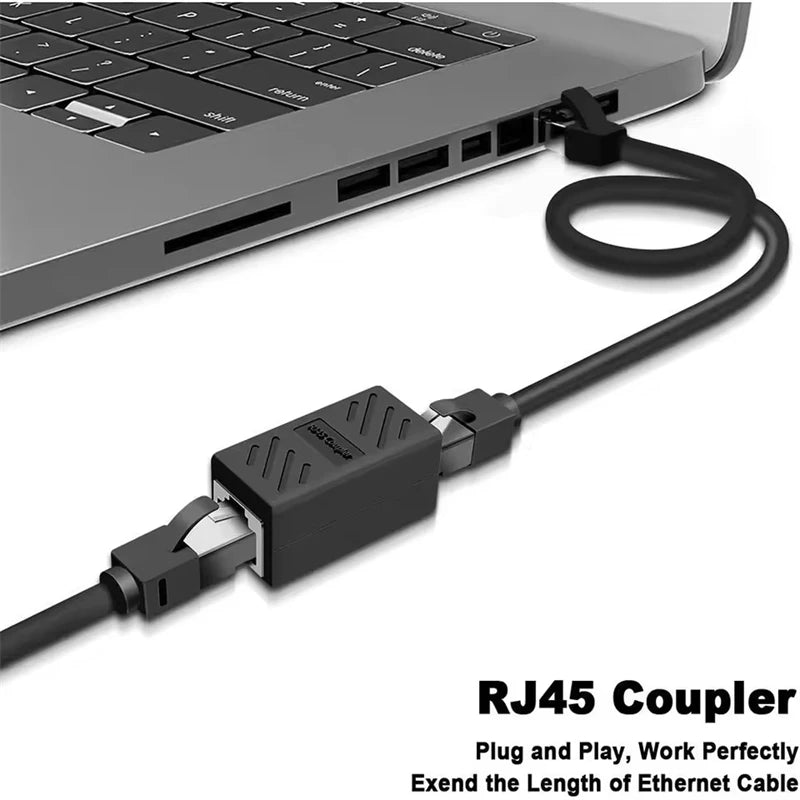 RJ45 Coupler Cat7 Cat6 Ethernet Adapter Gigabit Interface Network Extender Convertor Female to Female Connector Extension Cable