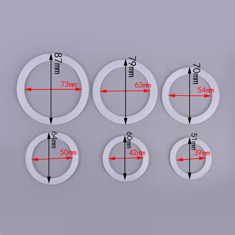 2 Pc Silicone Seal Ring Flexible Washer Gasket Ring Kitchen Coffee Parts Makers Accessories