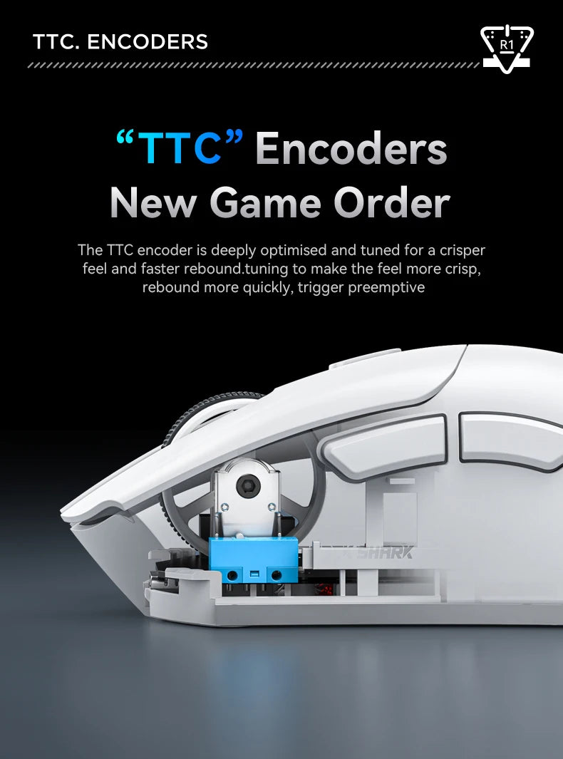 Attack Shark R1 Superlight Mouse ,Bluetooth 2.4G Wireless, PixArt PAW3311 Gaming Sensor 6 Adjustable DPI for Office Game