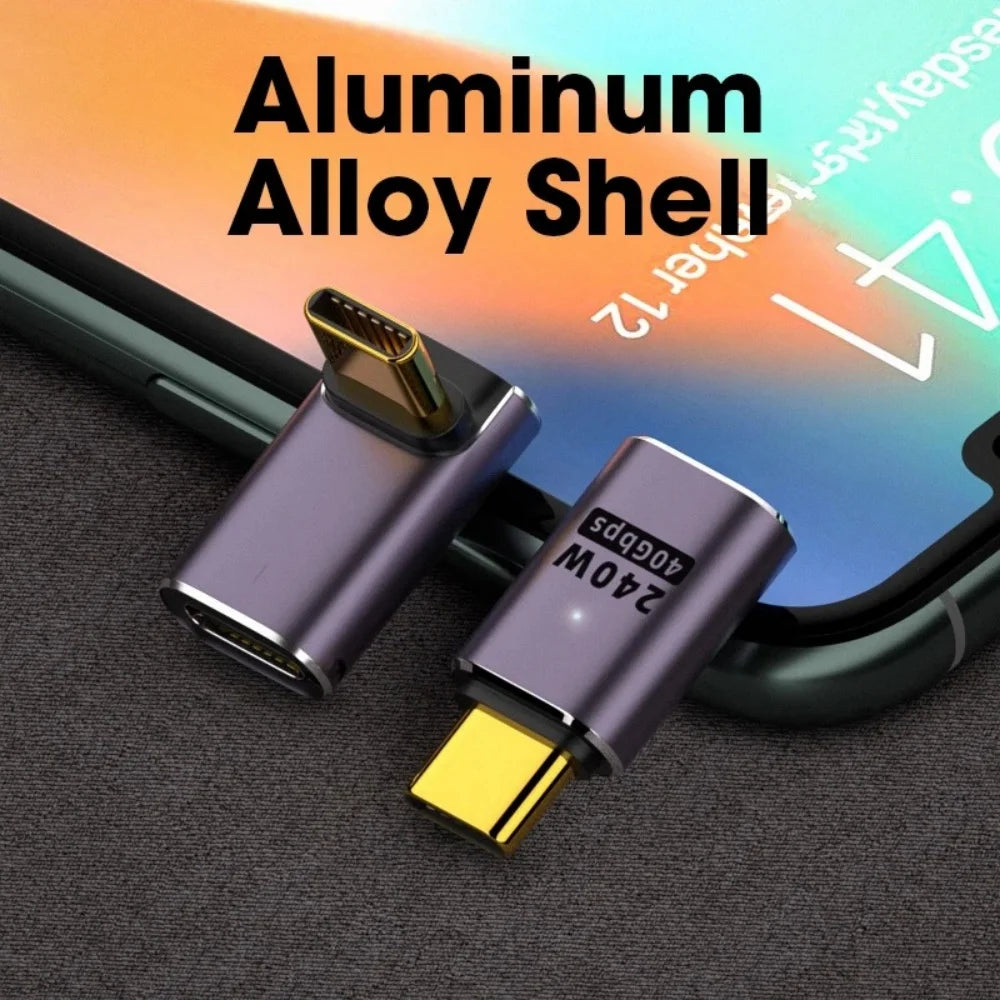 PD240W USB4.0 Type C to USB C Fast Charging Adapter Converter 40Gbps Data Sync Connector 8K@60Hz USB C OTG Adapter for MacBook