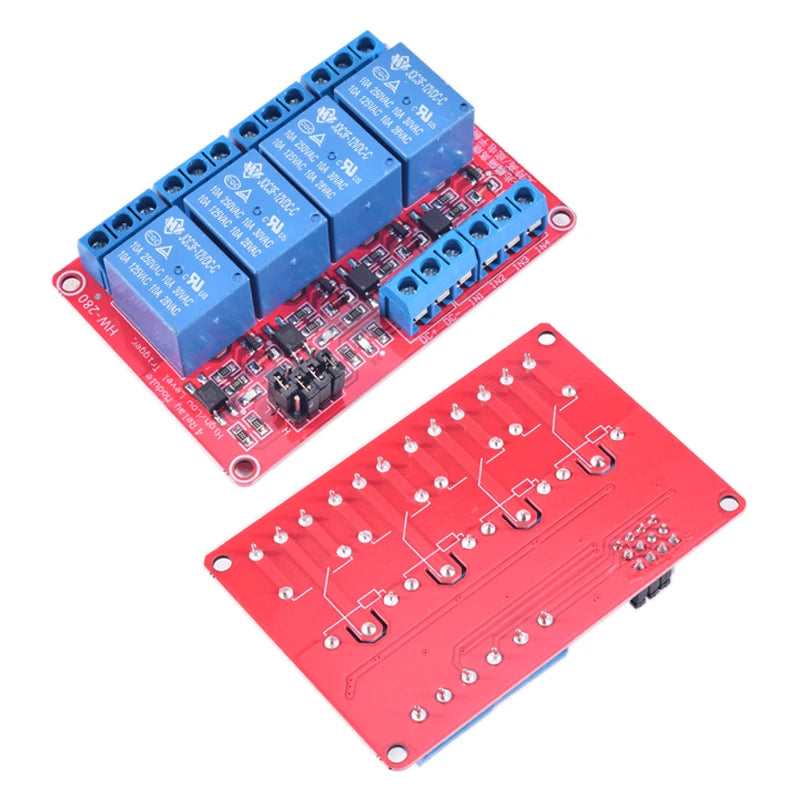 1/2/4/8 Channel Relay Module 5V/12V/24V with Optocoupler Isolation High/Low Level Dual Trigger for Arduino/PLC/MCU Control Board
