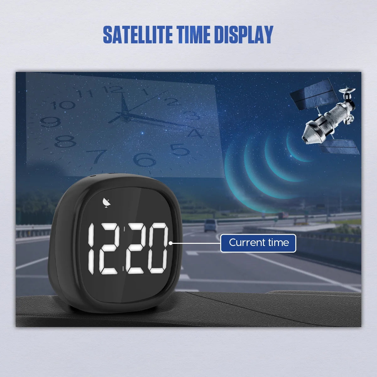 MRCARTOOL M30 Car Mini  GPS Head-Up Display Digital Hud Speedometer Overspeed Alarm Automotive Accessories Compass
