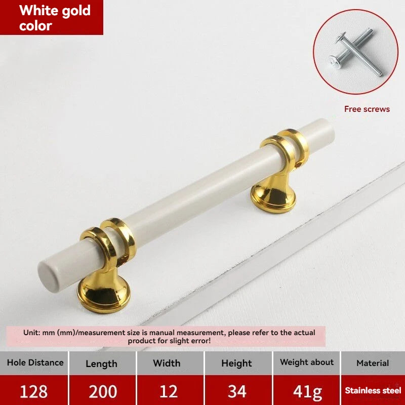 Handles Drawer Cabinet Furniture Kitchen Handles for Cabinet Knob Door Drawer Furniture Kitchen Knob Modern Simple Golden Silver