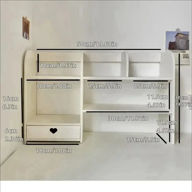 Double-Layer Desktop Organizer Rack Stationery Office Desk Accessories Storage Desktop Cosmetics Organizers Storage Shelf