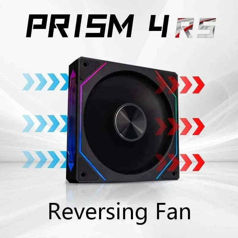 LDPCSJ PRISM 4 RS 12cm ARGB 4 Pin Computer Case Fan Quiet Cooling 12V Large Air Volume 800-1600RPM for Desktop Gaming PC Build