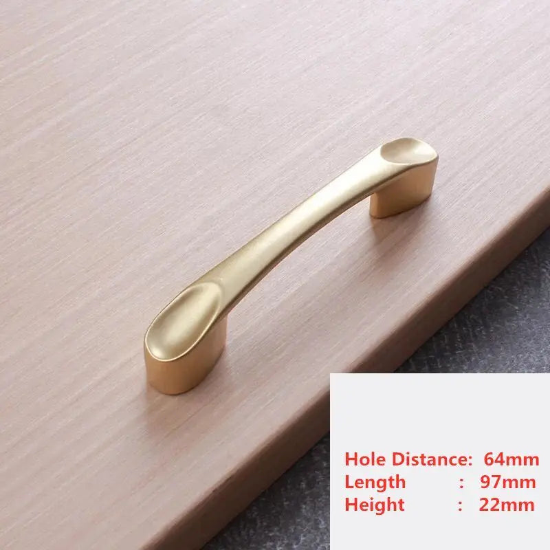 Handles Drawer Cabinet Furniture Kitchen Handles for Cabinet Knob Door Drawer Furniture Kitchen Knob Golden Simplicity Hardware