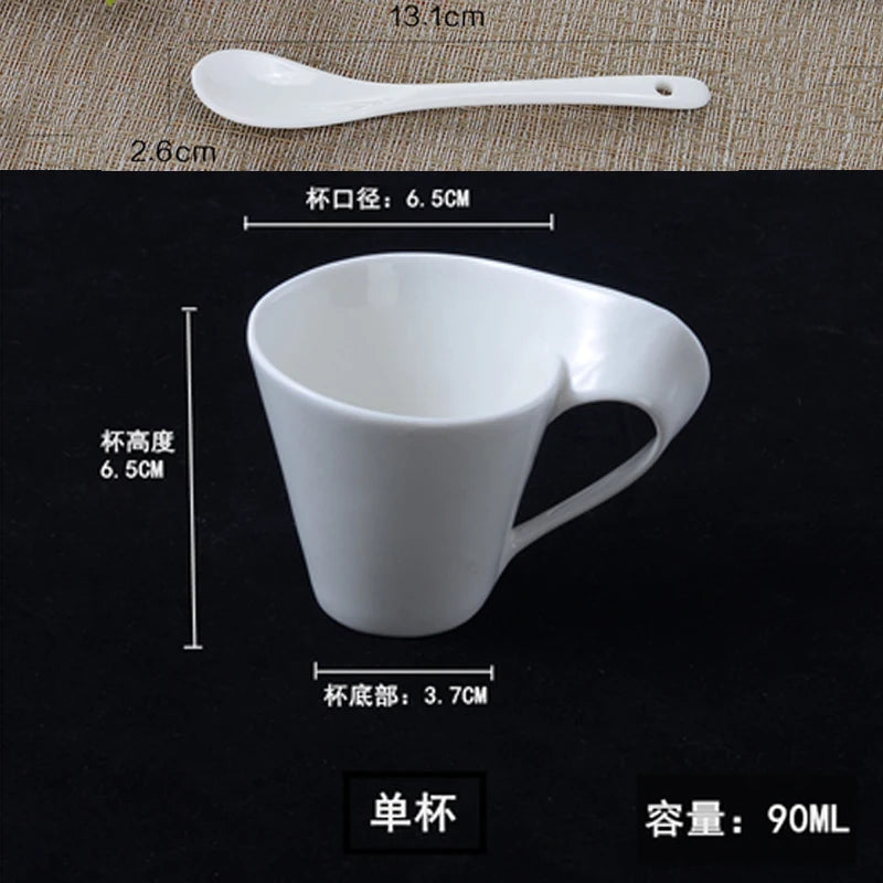 Espresso Coffee Cup European Ceramic Mug with Spoon and Cup Holder Kitchen Bar Supplies Home Living Room Drinking Utensils
