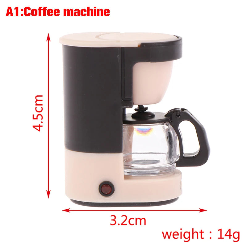 1PC Dollhouse 1/12 Scale Mini Bread Machine With Toast Miniature Dollhouse Kitchen Access Toaster Cute  Home Decoration