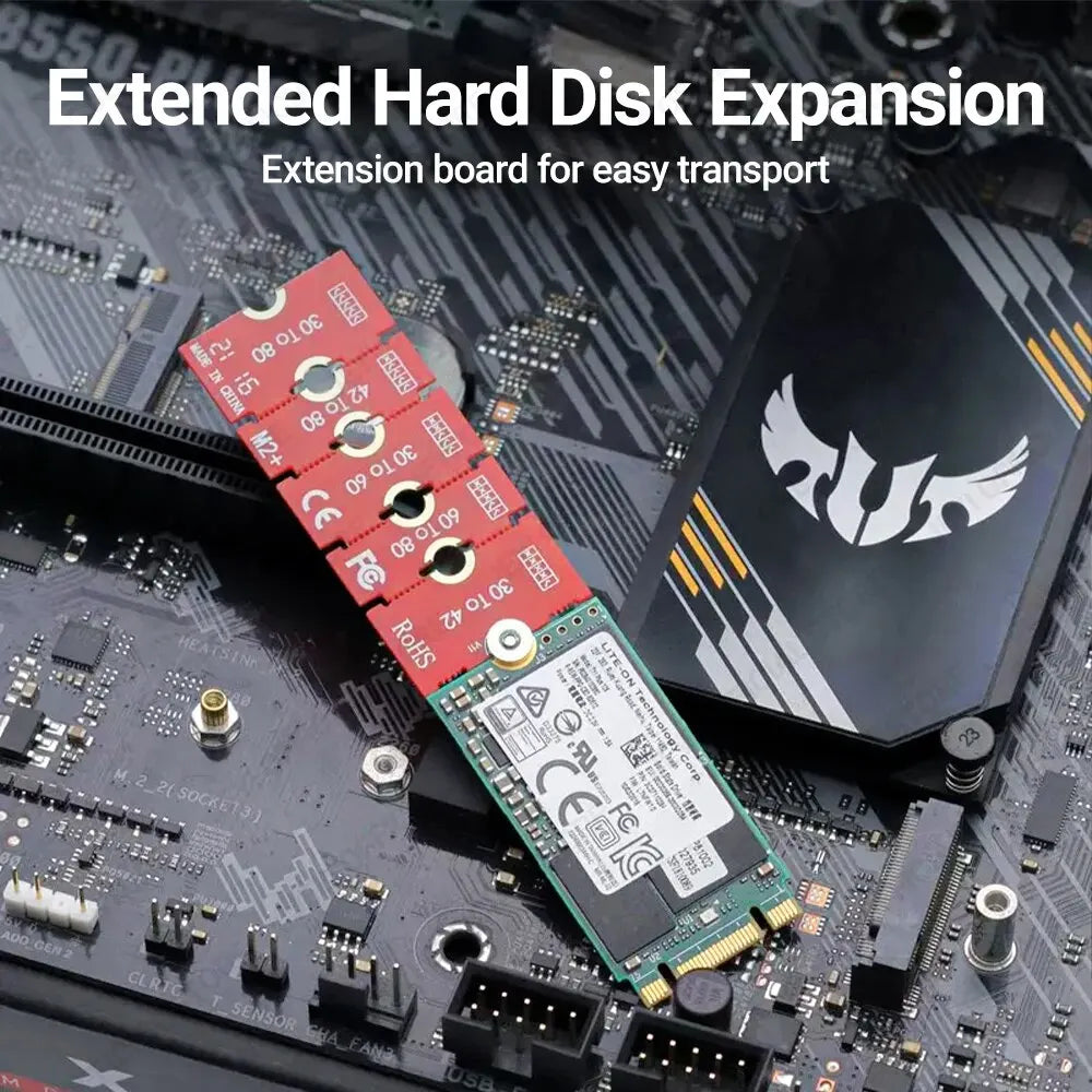 JEYI M.2 NGFF NVME SSD Extension Bracket Transfer 2230 2242 2260 2280 Length Extend Adapter Bracket Card Plate Change Long Size