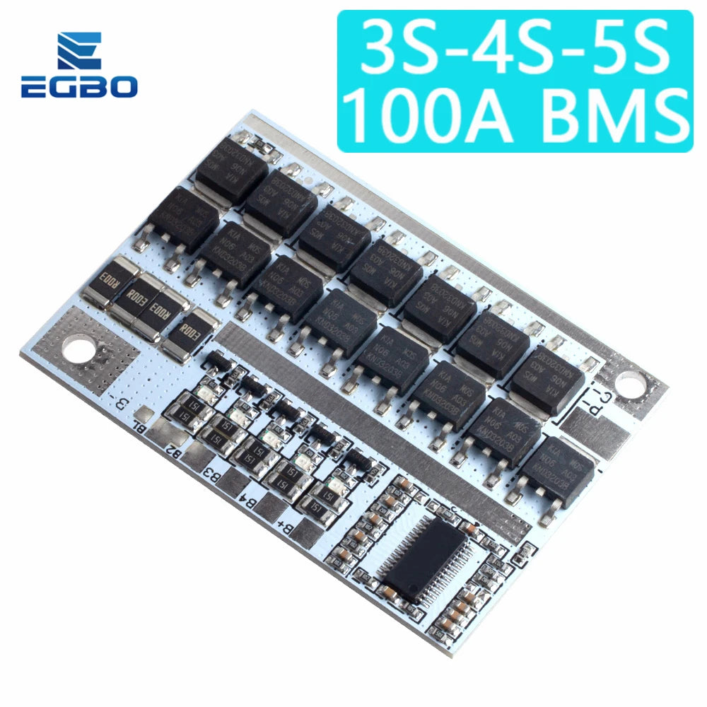 3S/4S/5S Bms 12.6V 16.8V 21V 3.7V 100A Li-ion Lmo Ternary Lithium Battery Protection Circuit Board Li-polymer Balance Charging