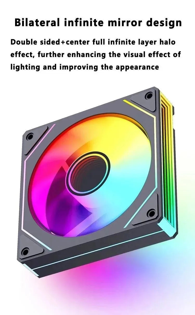 LDPCSJ PRISM 4 RS 12cm ARGB 4 Pin Computer Case Fan Quiet Cooling 12V Large Air Volume 1200RPM for Desktop Gaming PC Build
