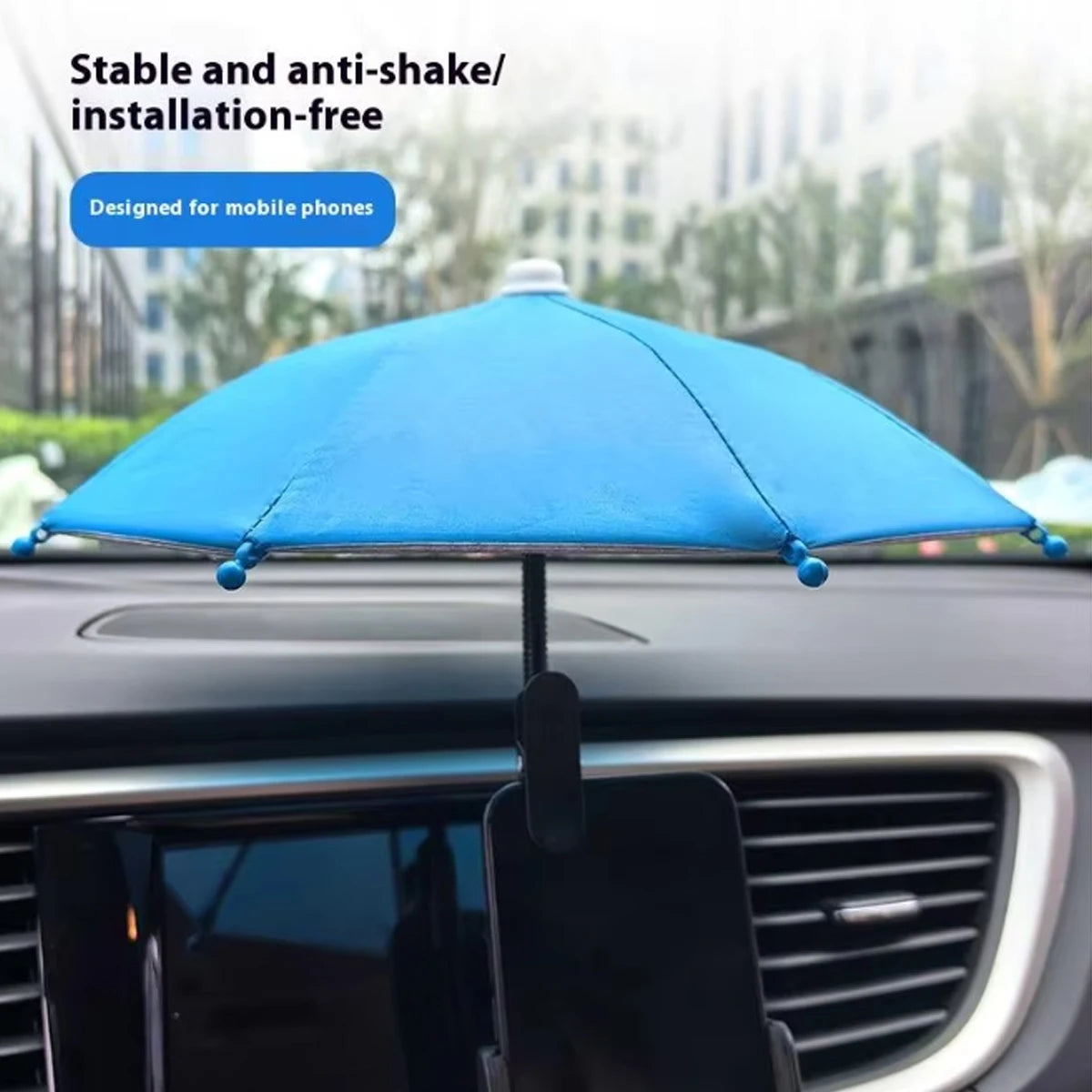 Mobile Phone Holder, Sun Protection Umbrella, Clip-On Umbrella, Outdoor Mobile Phone Fixed Umbrella, Rainproof Sunshade Umbrella, Anti-Glare Small Umbrella for Mobile Phones