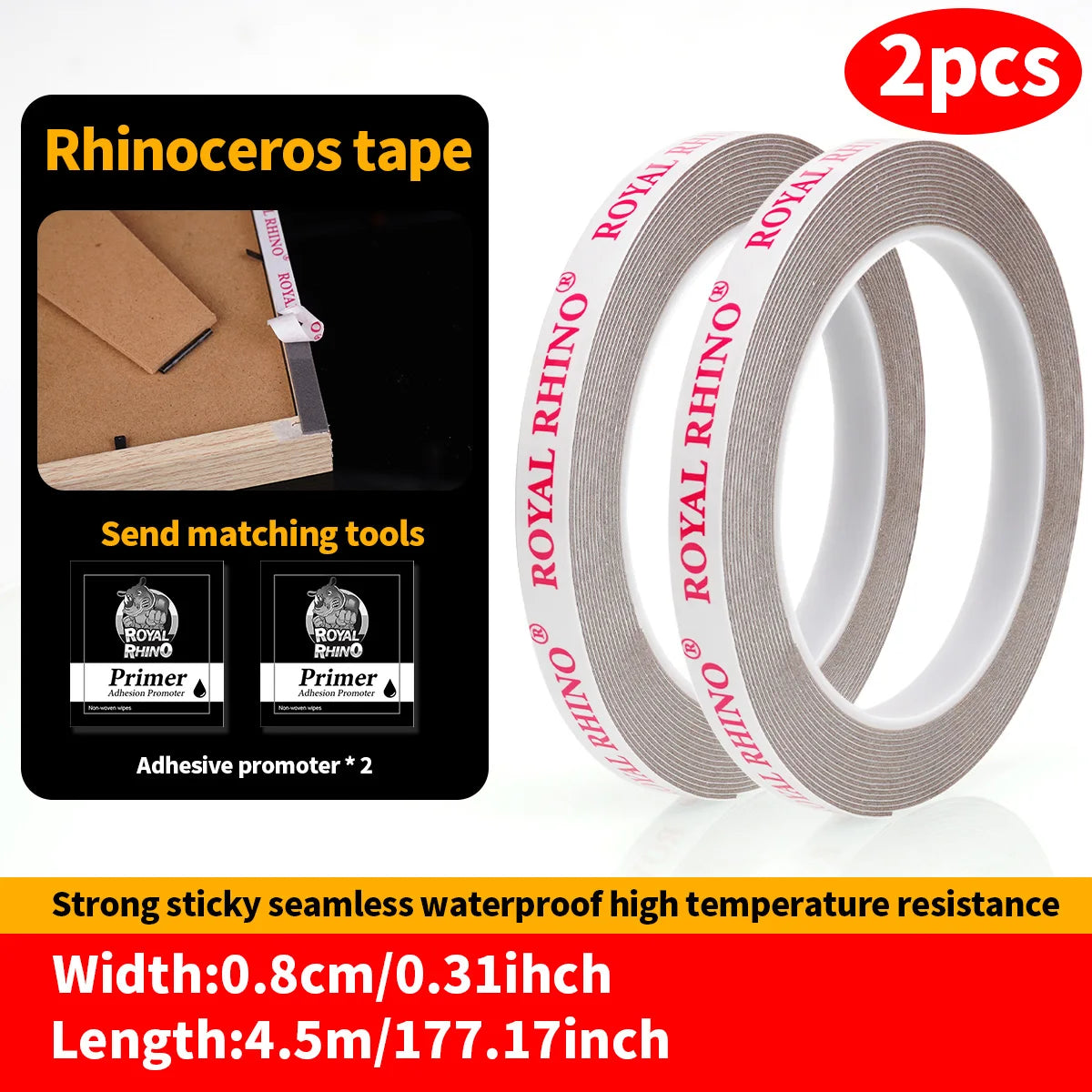 450CM Extra Strong Double Sided Tape Adhesive Car Special Tear Off Without Leaving Traces High Viscosity Mounting Fixing Sticky