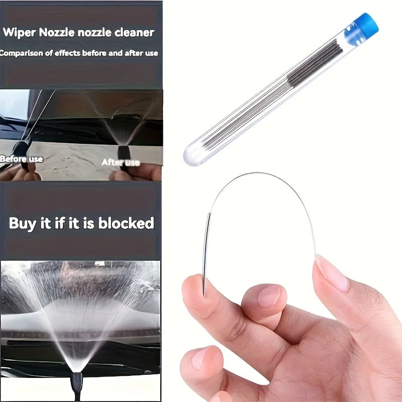 10pcs Cleaning Nozzle Tool Kit - Windshield Wiper, 3D Printer Head, Gas Stove Vent, Showerhead Needle Tube Brush
