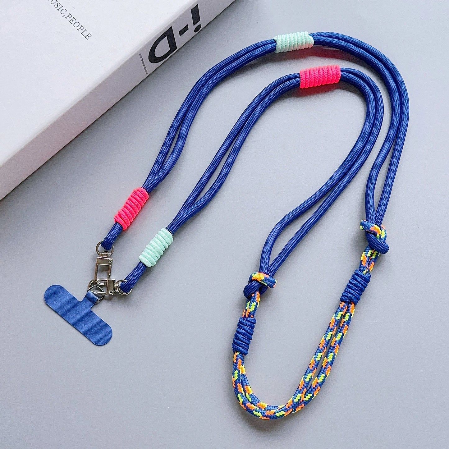 Universal Lanyard Double Color Mobile Phone Strap Fashion Safety Rope Shoulder Long Diagonal Span Trendy Accessory