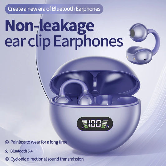 New Sport Earclip Wireless Headphone Bluetooth Earphone Audífonos Bluetooth Inalámbrico Gaming LED Display for Xiaomi Huawei