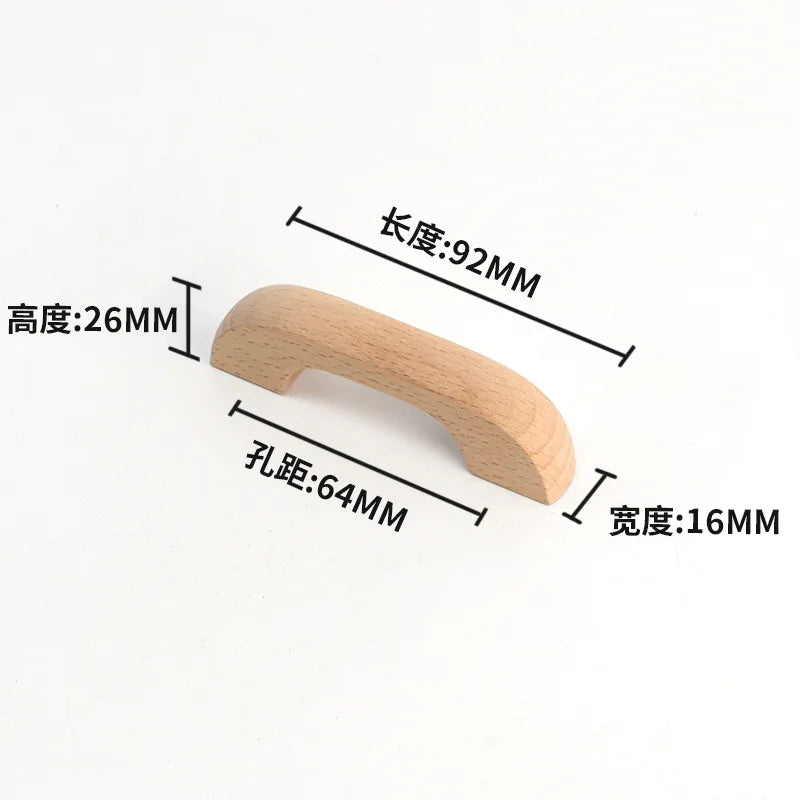 VARMSTUGA Kitchen Cabinet Handle Drawer Solid Wood Furniture Wooden Door Drawer Knobs Cupboard Handles for Furniture