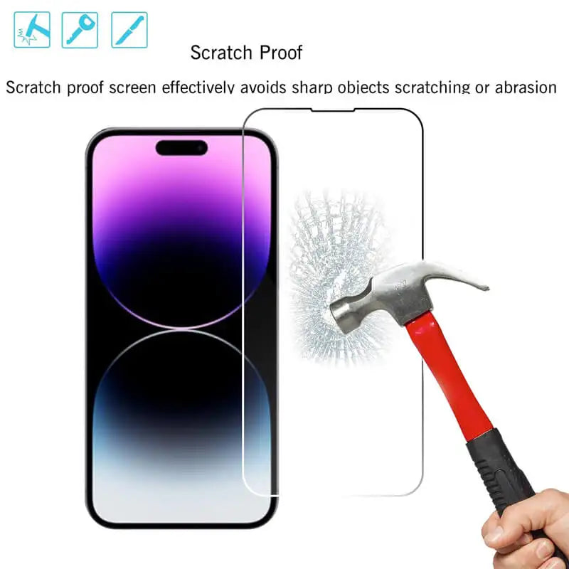 Tempered Glass for iPhone 14 Pro 15 16 17 18 13 12 11 Pro Max Screen Protector for iPhone 15 Pro Mica for iPhone 13 14 Pro Glass