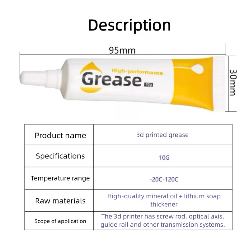 3D Printer Grease High Temperature Lubricant Oil For Bambulab Creality Extruder Gear Bearing Pully Super Lube 3D Printer Grease