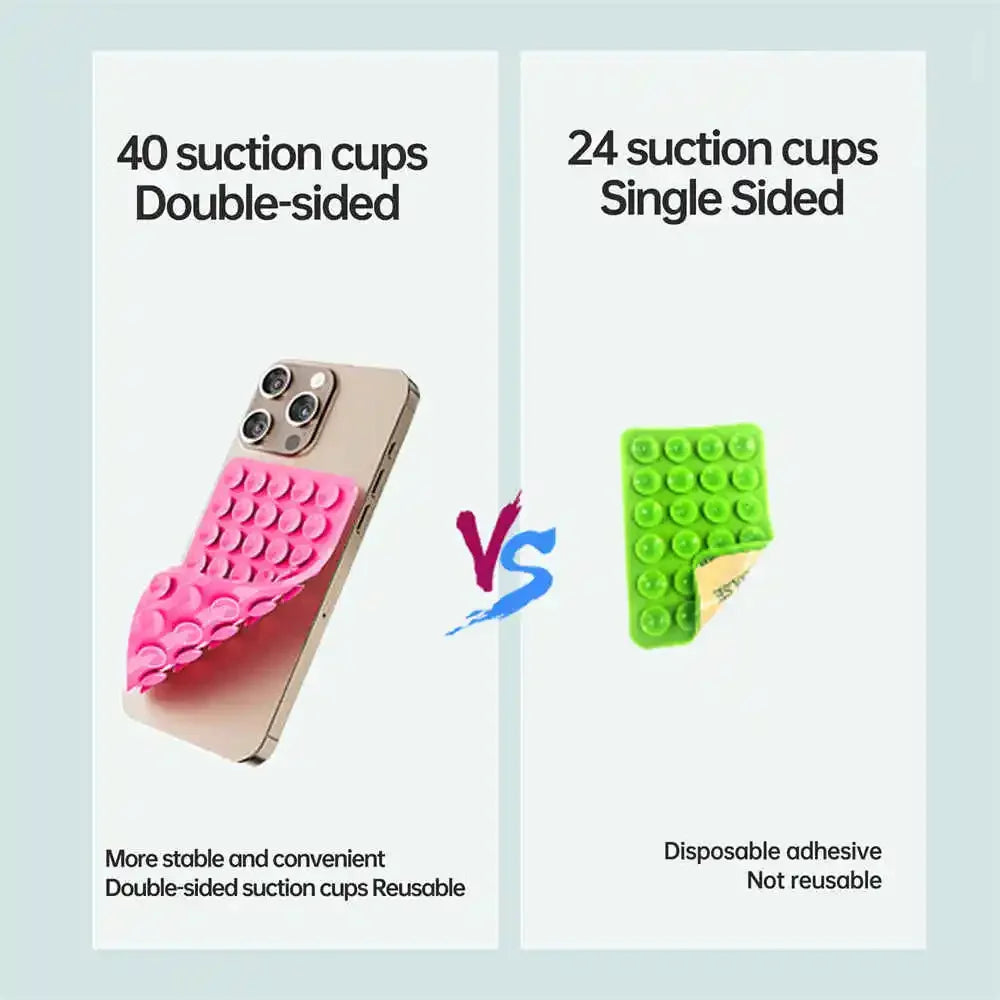 Double Side Silicone Suction Pad for Mobile Phone Fixture Suction Cup Backed Adhesive Silicone Rubber Sucker Pad for Fixed Pad