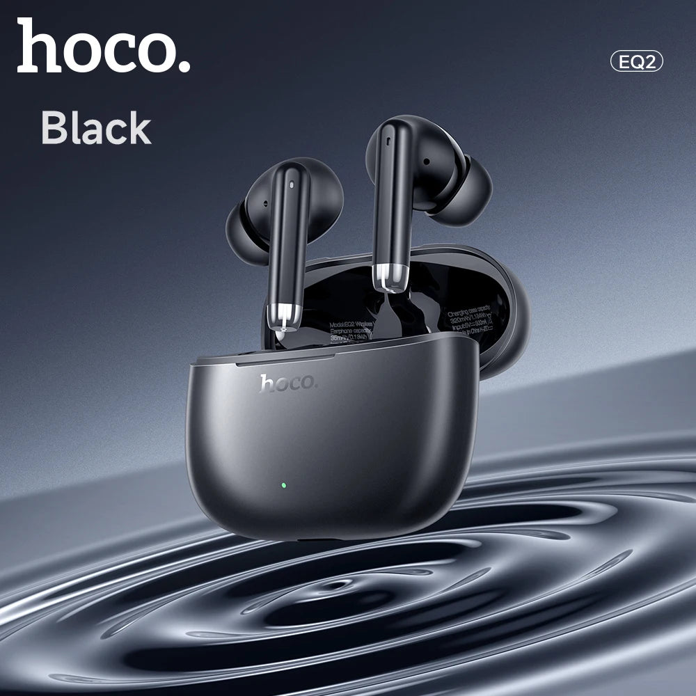 HOCO EQ2 True Wireless Bluetooth 5.3 Earbuds Touch Control Stereo In-Ear Headphones Built-In Microphone Sports Compatible