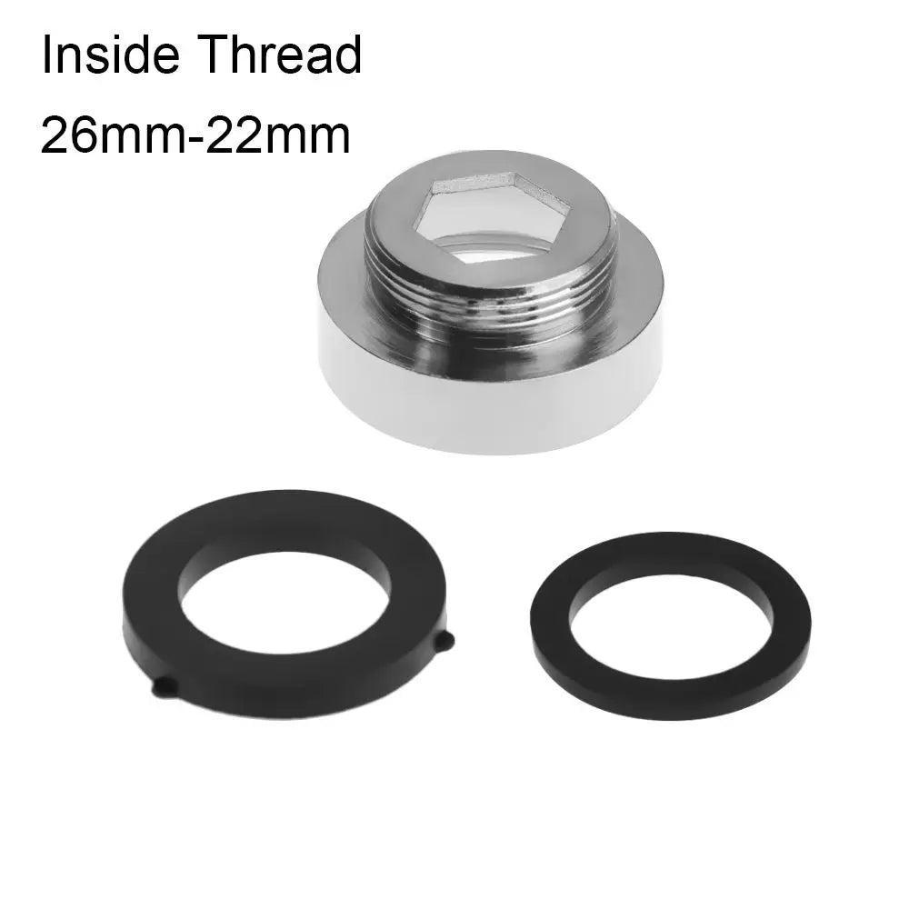 16/18/20/22/24/28/mmto22mm Tap Aerator Connector with Gasket Metal Outside Inside Thread Water Saving Adaptor for Kitchen Faucet
