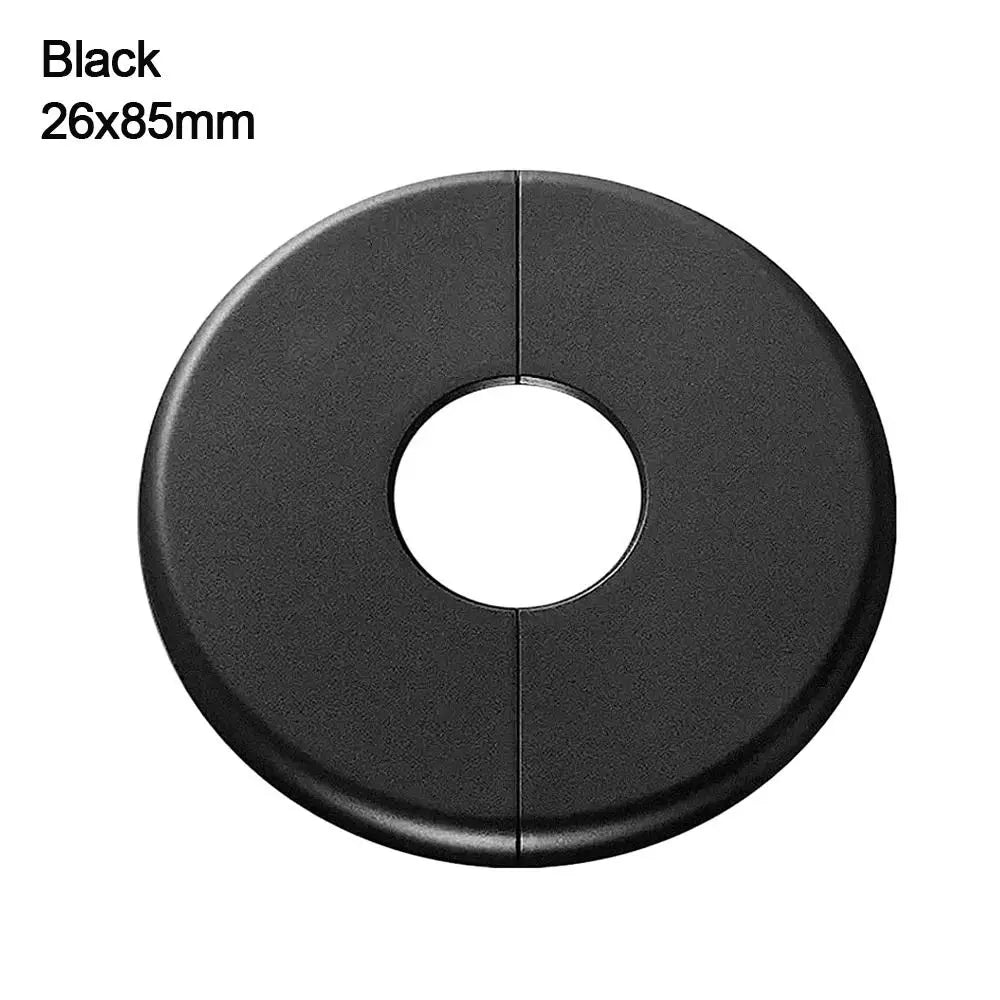Shower Faucet Cover ABS Round Faucet Decorative Cover Black White Pipe Wall Covers Faucet Decor Kitchen Shower Faucet Accessory