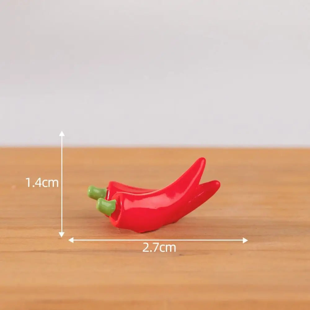 Mini Vegetable Figurines Resin Garlic Red Pepper Lettuce Cucumbers Pumpkin Ginger Baskets Diy Dollhouse Kitchen Vegetable Model
