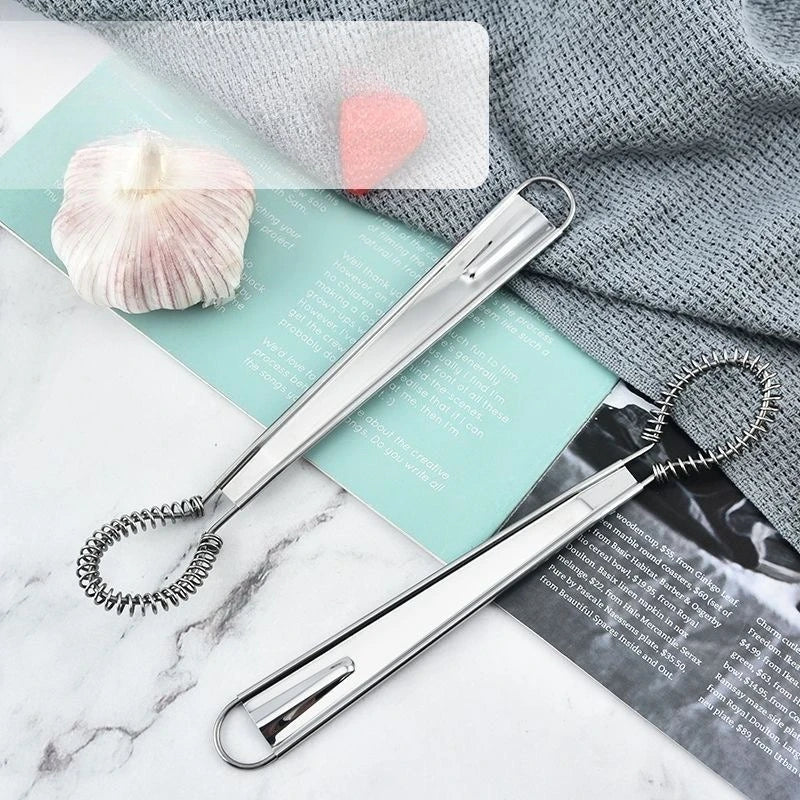 Handheld Mini Kitchen Egg Blender Stainless Steel Spring Manual Egg Beater Honey Cream Blender Kitchen Baking Tools