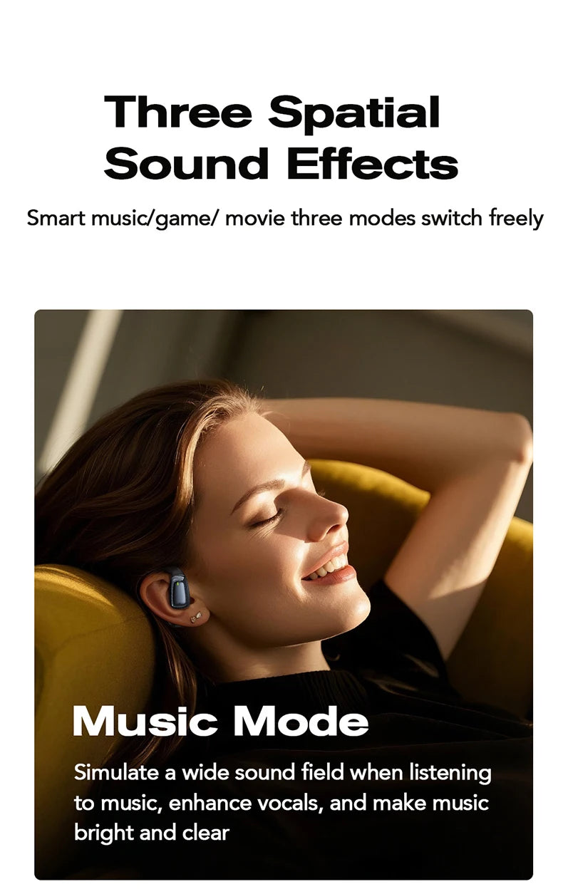 【AI Translator Earbuds】HTC NE25 Bluetooth Earphones LCD Touch Screen Sport Wireless Headphones Long Life with HD Mic