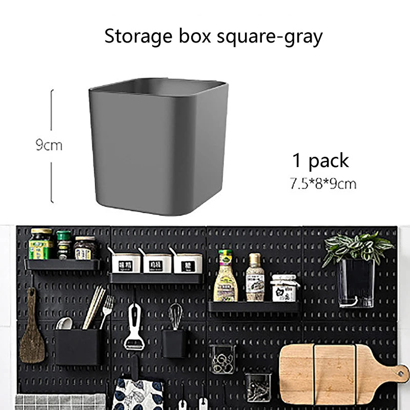 Pegboard Wall Accessories Wall Organizer Mounting Display Diy Pegboard Kit Tool Storage Panel Board Rack Bathroom Kitchen