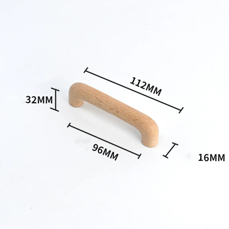 LSTABAN Kitchen Cabinet Wooden Handle Wardrobe Bookcase Solid Furniture Wood Door Drawer Knobs Cupboard Handles Hardware Knobs