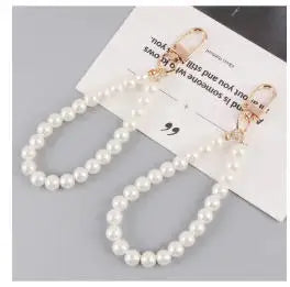 ZAKOL Shiny Pearl Shell Keychain Cute Pendant For Women Girls Bag Backpack Car Key Phone Charm Accessory