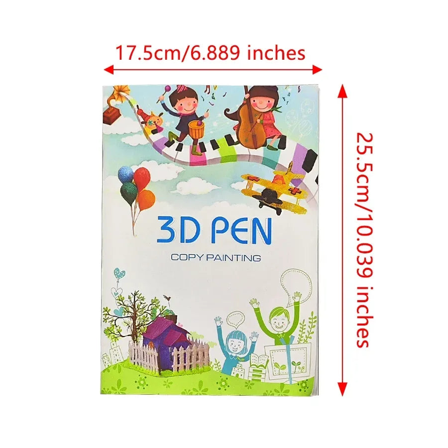 Patterns for 3D Pens: Painting book, Graphic Templates & Painting Tutorials  with Double-Sided Printing and PVC Transparent Plat