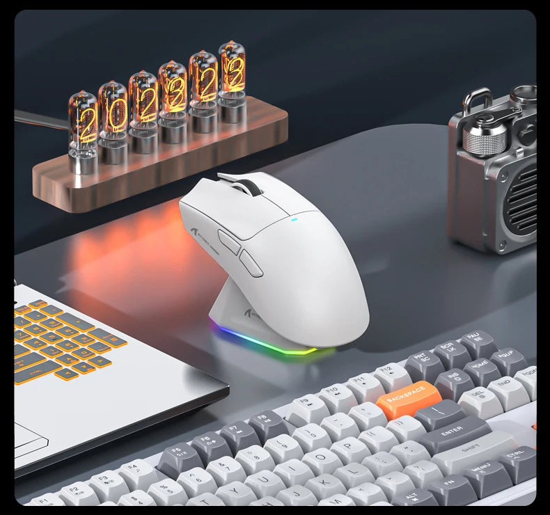 Attack Shark X11 Wireless Mouse,Tri-Mode Connection, PixArt PAW3311, Touch Magnetic Charging Base, Macro Gaming Mouse