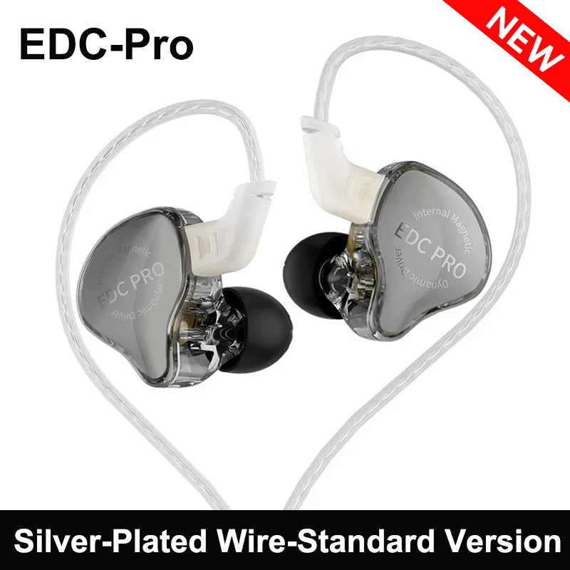 New KZ EDC Pro Headset Dynamic In-Ear Monitor HiFi Wired Headphone Bass Stereo Game Music Earbuds Sports Noise Reduction Earphon