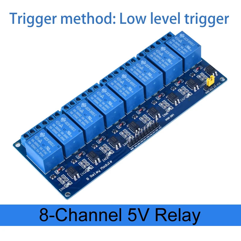 DC 5V 12V 24V 1 2 4 6 8 Channel Relay Module Board Shield with Optocoupler / High and Low Level Trigger for Arduino Raspberry