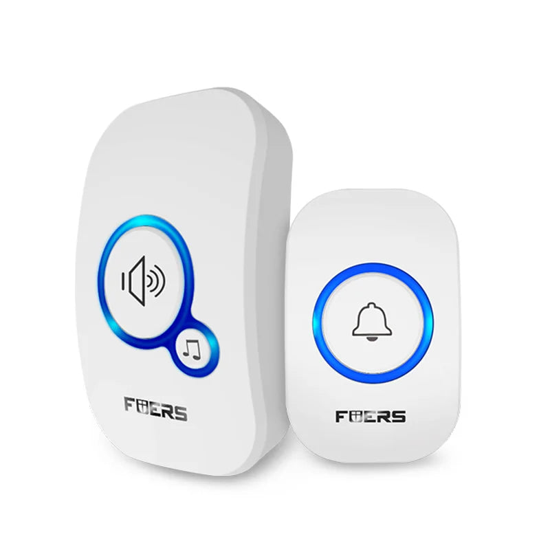 Fuers Wireless Doorbell Waterproof Welcome Chime Home Door Bell Intelligent 32 Songs Smart Alarm With Battery For Store Hotel